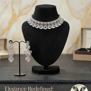 AD Chowker Set White Silver