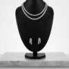 Ad Double Maala Set color White Silver